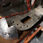 post fight damage, first corner taken out. Corners where mounted with 4 * 3/8" FH and 3 * 1/2" dowel pins.